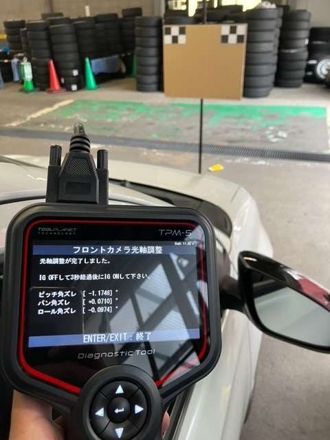 トヨタ パッソ M700A　フロントガラス交換　エーミング作業