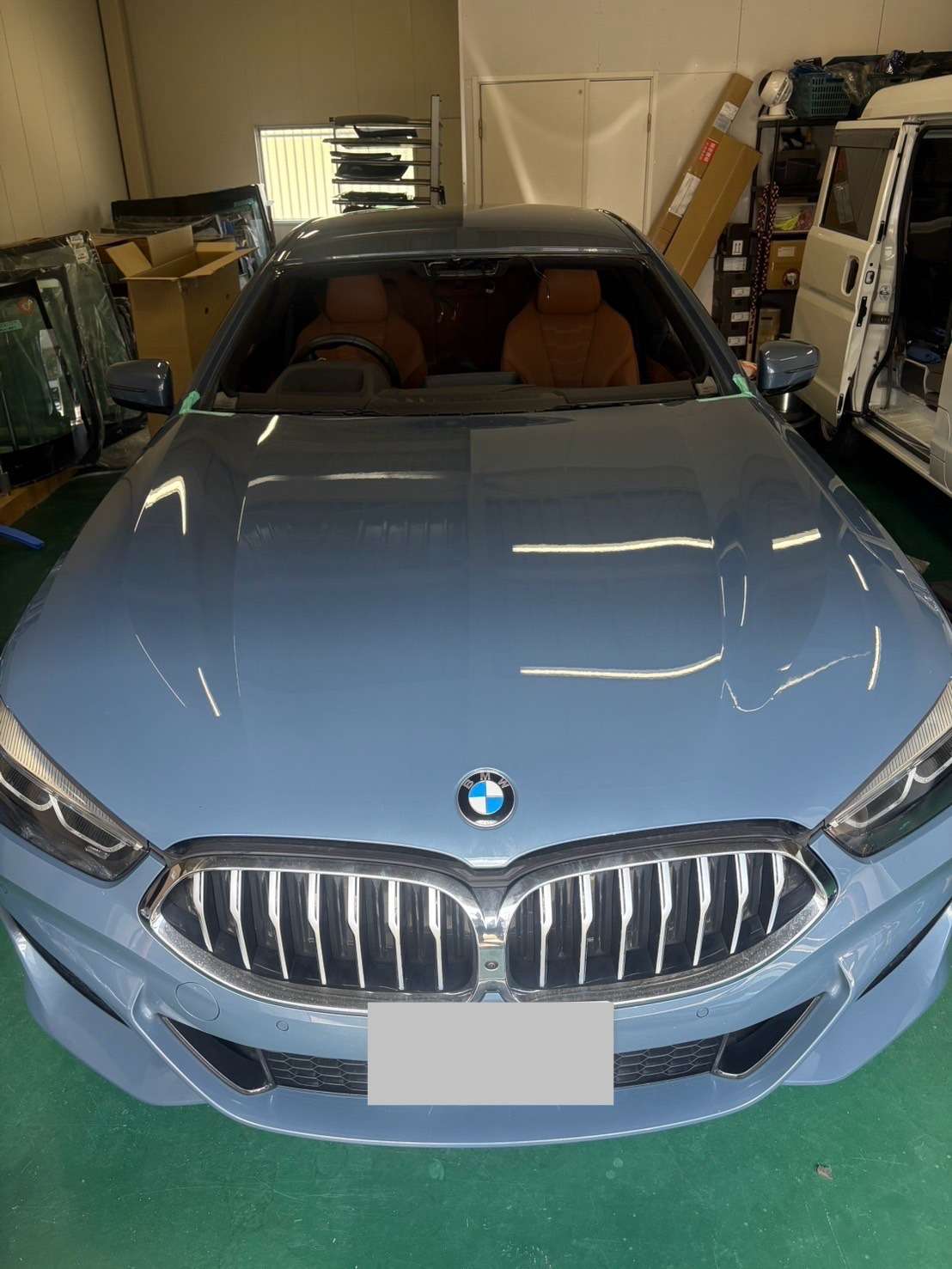 BMW840i  フロントガラス交換とエーミング