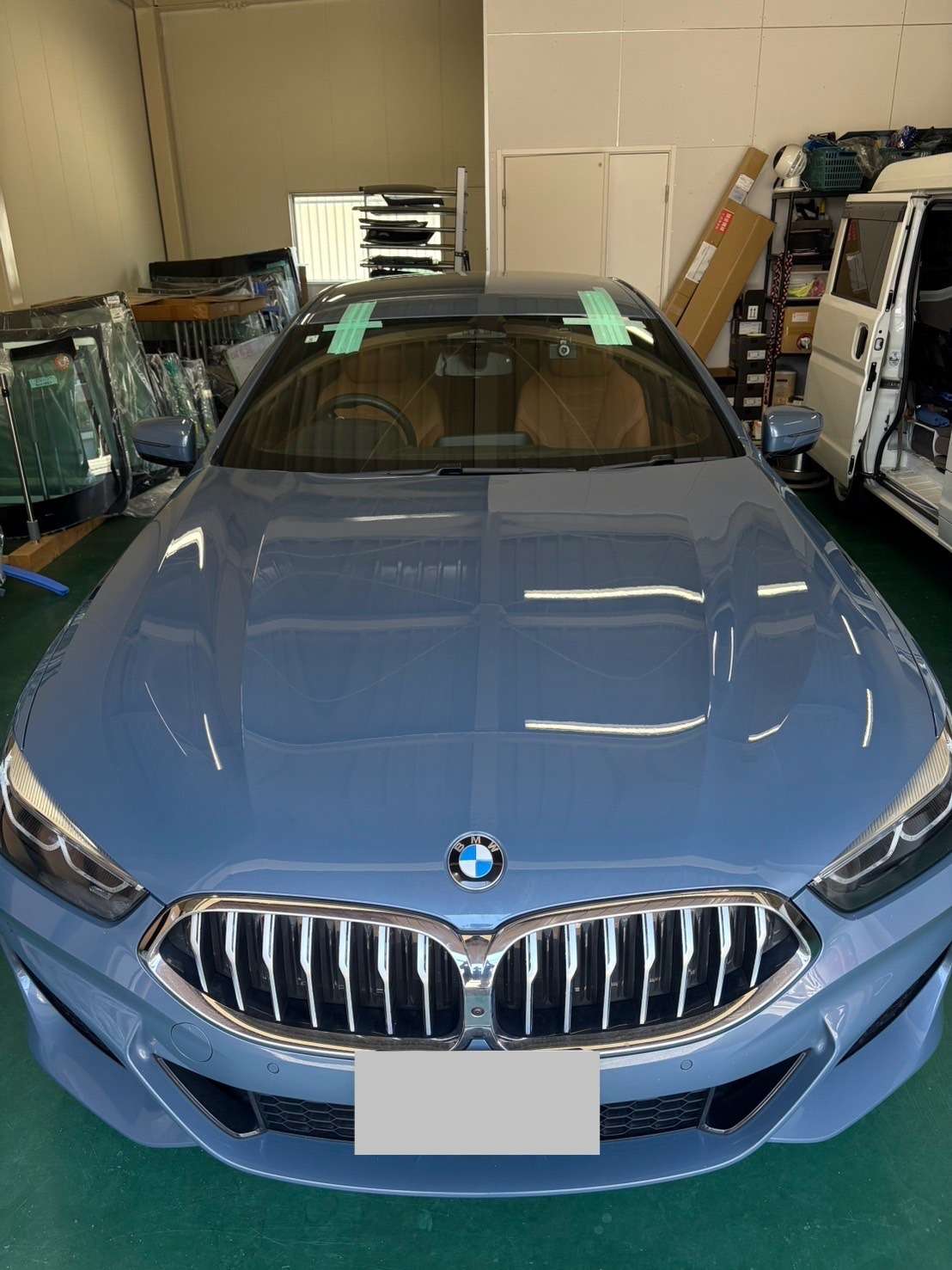 BMW840i  フロントガラス交換とエーミング