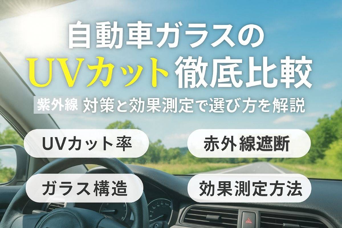 自動車ガラスのUVカット性能と紫外線対策の違い徹底比較｜効果測定と選び方ポイント解説