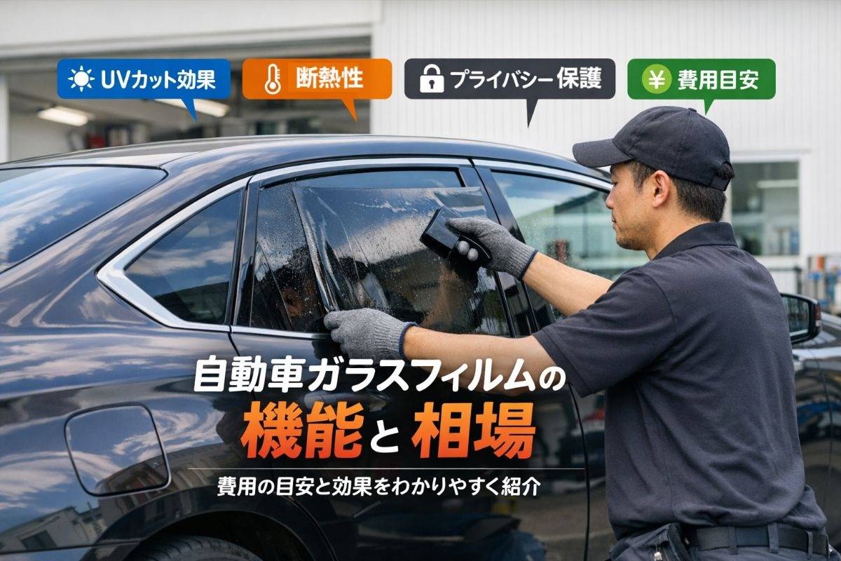 自動車ガラスのフィルム施工の料金相場と機能性を解説！