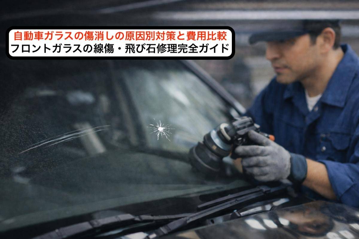 自動車ガラスの傷消しの原因別対策と費用比較｜フロントガラスの線傷・飛び石修理完全ガイド
