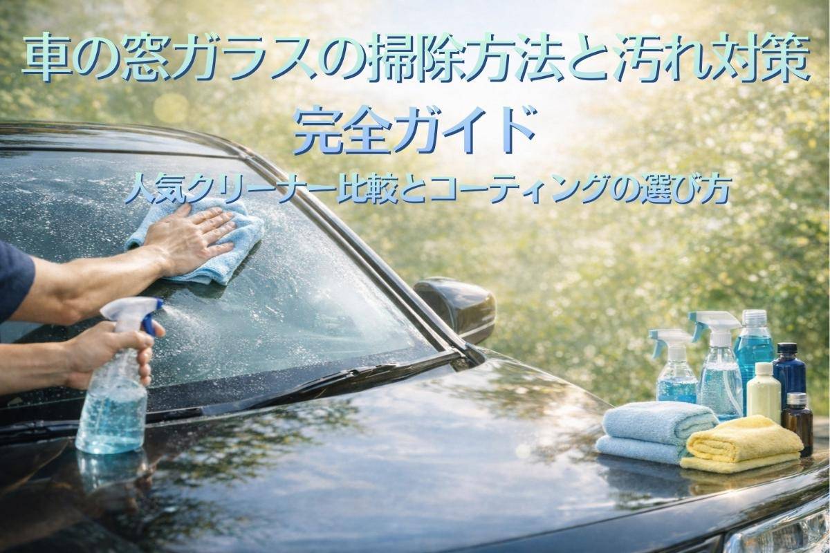車の窓ガラスの掃除方法と汚れ対策完全ガイド｜人気クリーナー比較とコーティングの選び方